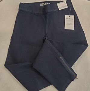 New York & Co New Women's Low Rise Legging Jeans w/ankle zippers Size 6
